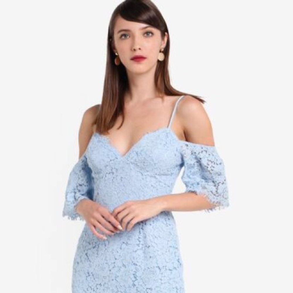 Baby blue lace dress